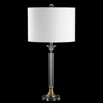 Mark 28" Crystal/Metal LED Table Lamp - JONATHAN Y